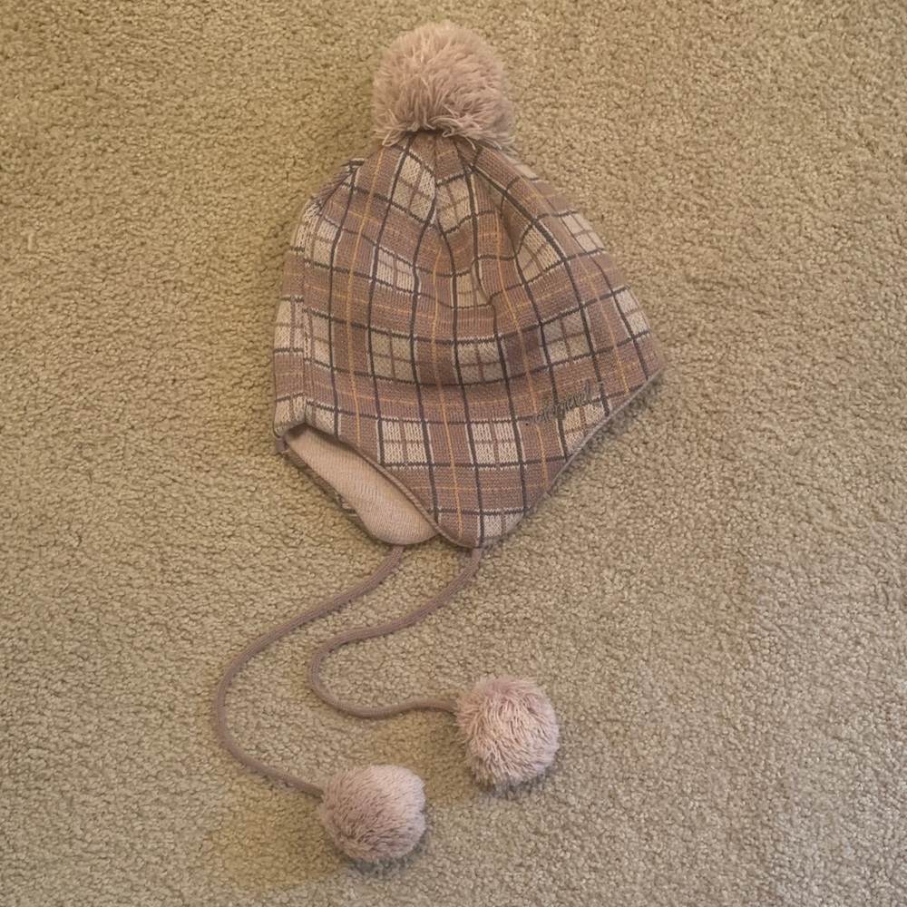 Element Brown Plaid Pom-Pom Hat